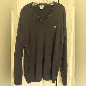 Cozy, comfortable, Lacoste v-neck sweater, size XL.